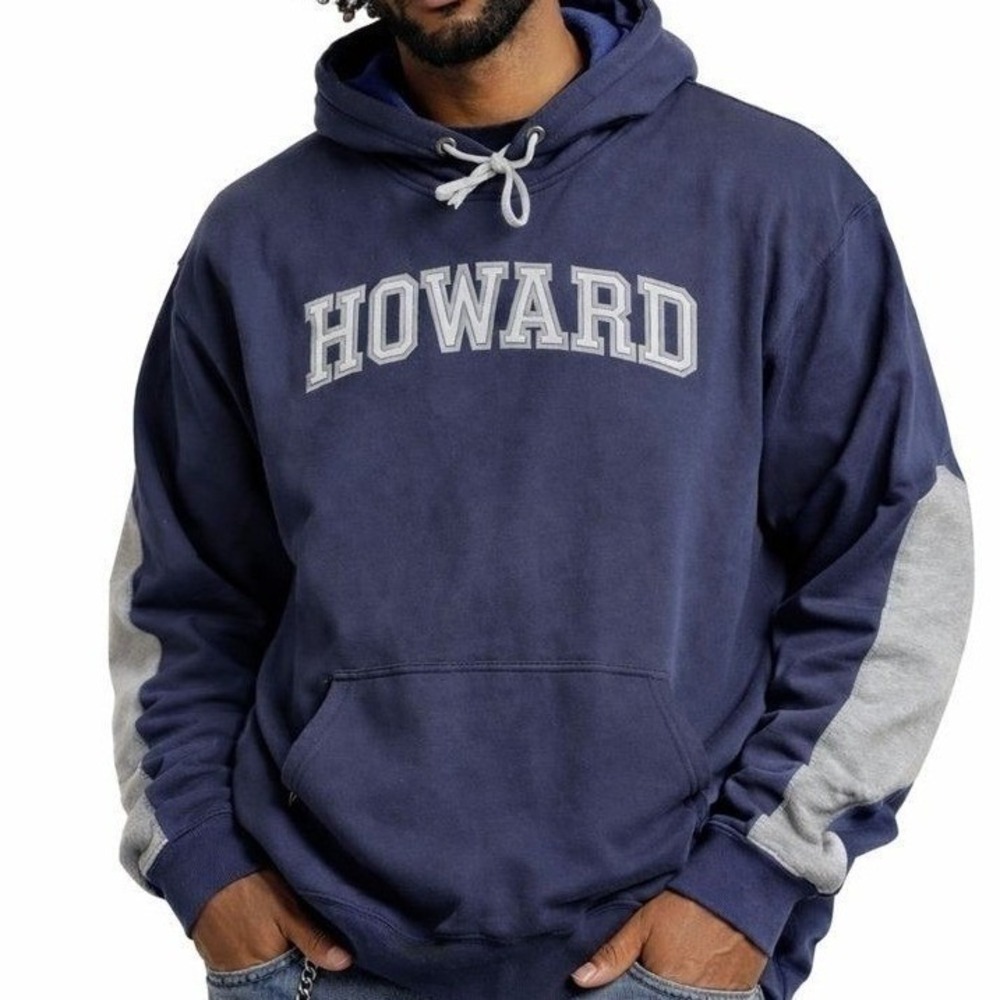 VTG 90s‎ Howard University Hoodie XXL JanSport Navy HBCU Bison Alumni Heritage